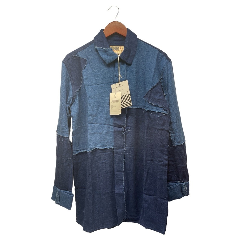 Sandrine Rose Women's‎ Raw Design Button Up Blue Small Size Shirt